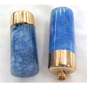 blue dragon veins agate column pendant, approx 18-45mm [GMPDA3327]