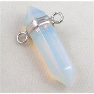 white opalite stone pendant with 2holes, bullet, approx 10-30mm [GMPDA3387]