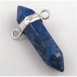 lapis lazuli bullet pendant with 2holes, approx 10-30mm [GMPDA3391]