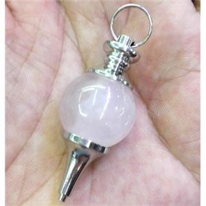 white jade pendant, platinum plated, approx 18-30mm [GMPDA3476]