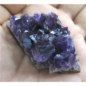 Amethyst Druzy Cluster Freeform Undrilled, approx 20-45mm [GMPDA3557]