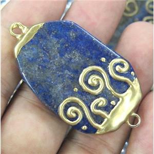 Lapis lazuli connector, freeform, approx 20-40mm [GMPDA3559]