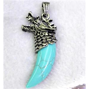 gemstone pendant, cattle horn, approx 16-45mm [GMPDA3584]