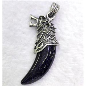 gemstone pendant, cattle horn, approx 16-45mm [GMPDA3589]