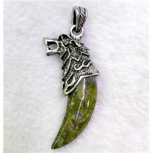 gemstone pendant, cattle horn, approx 16-45mm [GMPDA3590]