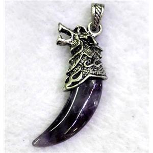 gemstone pendant, cattle horn, approx 16-45mm [GMPDA3593]