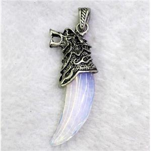 gemstone pendant, cattle horn, approx 16-45mm [GMPDA3594]