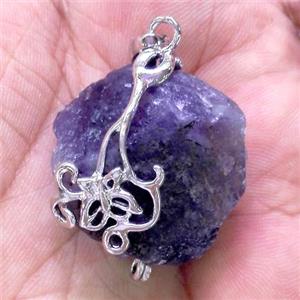 amethyst pendant, freeform, approx 16-25mm [GMPDA3609]