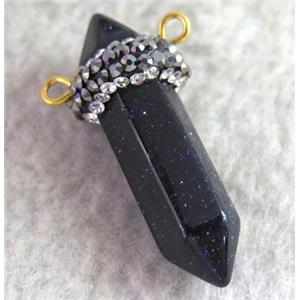 blue sand connector paved rhinestone, approx 8-32mm [GMPDA3932]
