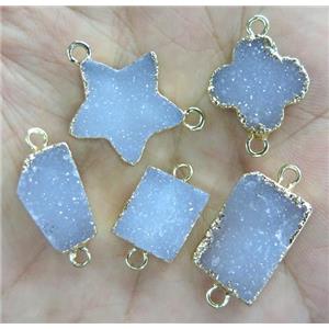 druzy agate pendant, mix shape, approx 15-35mm [GMPDA3976]