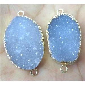 druzy agate connector, freeform, approx 15-30mm [GMPDA3978]