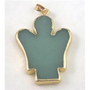 gemstone pendant, angle, flat, approx 30-40mm [GMPDA4062]