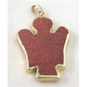 goldsand pendant, angle, flat, approx 30-40mm [GMPDA4064]