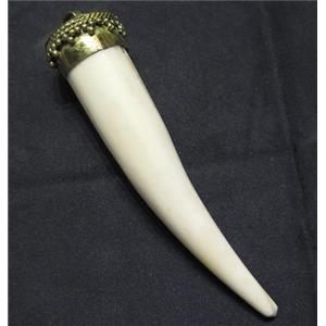 white cattle bone pendant, horn, approx 15-80mm [GMPDA4071]