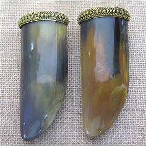 cattle bone pendant, horn, mix color, approx 30-80mm [GMPDA4082]