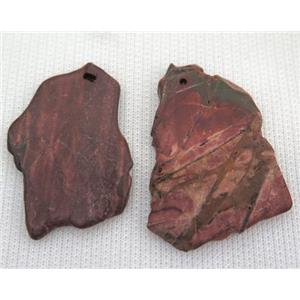 red Turquoise slice pendant, freeform, approx 15-50mm [GMPDA4106]