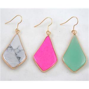 gemstone earring, colorfast, approx 20-40mm [GMPDA4248]