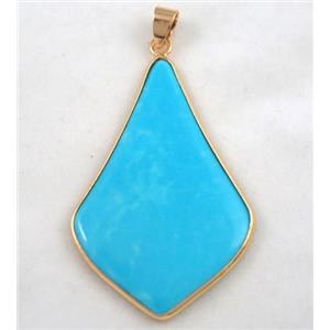 gemstone pendant, colorfast, approx 30-50mm [GMPDA4253]
