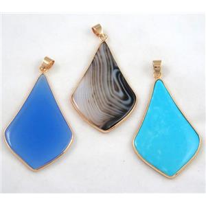 gemstone pendant, colorfast, approx 30-50mm [GMPDA4262]