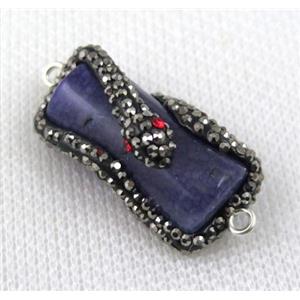 gemstone connector paved rhinestone, approx 15-30mm [GMPDA4907]