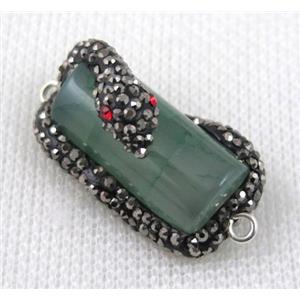 gemstone connector paved rhinestone, approx 15-30mm [GMPDA4908]