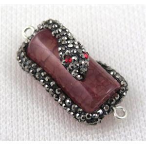 gemstone connector paved rhinestone, approx 15-30mm [GMPDA4911]