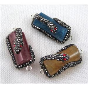 gemstone connector paved rhinestone, approx 15-30mm [GMPDA4912]