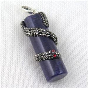 gemstone pendant paved rhinestone, approx 15-40mm [GMPDA4913]