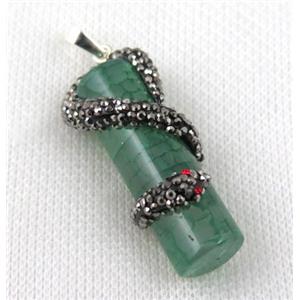 gemstone pendant paved rhinestone, approx 15-40mm [GMPDA4914]