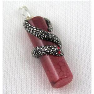 gemstone pendant paved rhinestone, approx 15-40mm [GMPDA4916]