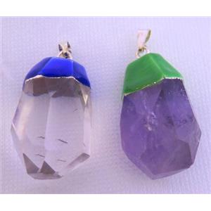 gemstone pendant, freeform, approx 15-35mm [GMPDA4999]
