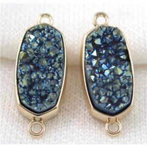druzy quartz connector, gold plated, approx 12x25mm [GMPDA5080]