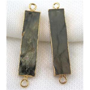 Labradorite connector, rectangle, gold plated, approx 10-40mm [GMPDA5219]