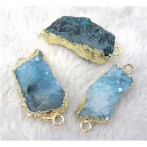 druzy agate connector, freeform, approx 15-35mm [GMPDA5310]