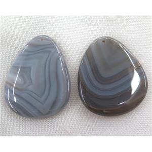 Gray Agate Slice Pendant Dye, approx 20-60mm [GMPDA5352]