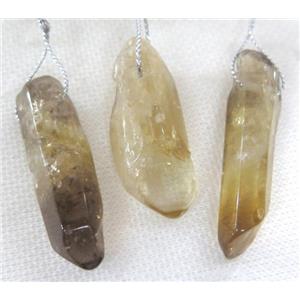 citrine pendant, stick, freeform, approx 15-45mm [GMPDA5401]