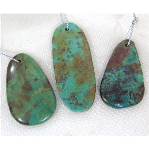 Azurite slice pendant, freeform, approx 15-45mm [GMPDA5430]