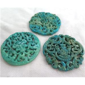 jade pendant, blue, approx 55-65mm [GMPDA5573]