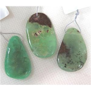 Australian Chrysoprase pendant, green, A-grade, approx 20-40mm [GMPDA5778]