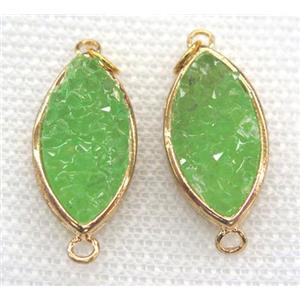 gemstone connector, oval, gold plated, approx 12x20mm [GMPDA5812]