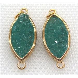 gemstone connector, oval, gold plated, approx 12x20mm [GMPDA5817]