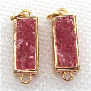 gemstone connector, rectangle, gold plated, approx 7x17mm [GMPDA5840]