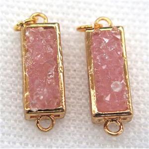 gemstone connector, rectangle, gold plated, approx 7x17mm [GMPDA5841]