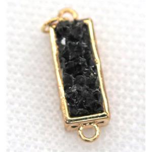 gemstone connector, rectangle, gold plated, approx 7x17mm [GMPDA5843]