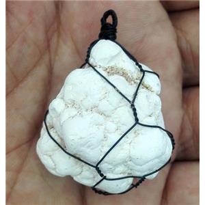 Rock Agate pendant, freeform, approx 20-30mm [GMPDA6027]