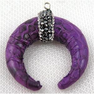 gemstone pendant paved rhinestone, approx 38-40mm [GMPDA6070]