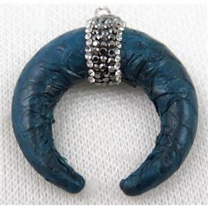 gemstone pendant paved rhinestone, approx 38-40mm [GMPDA6072]