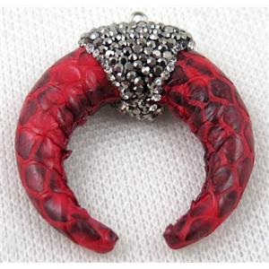 gemstone pendant paved rhinestone, approx 38-40mm [GMPDA6076]