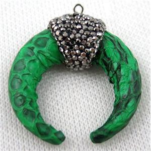 gemstone pendant paved rhinestone, approx 38-40mm [GMPDA6077]