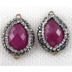 gemstone connector paved rhinestone, approx 14-20mm [GMPDA6134]